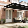 vidaXL Cortina Retractabilă Negru 500 &times; 350 cm Poliester și Aluminiu