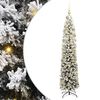 vidaXL Brad de Crăciun artificial cu lumini LED Verde și alb 180 cm