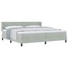 vidaXL Pat cu arcuri cu headboard Gri deschis 200 x 200 cm Catifea