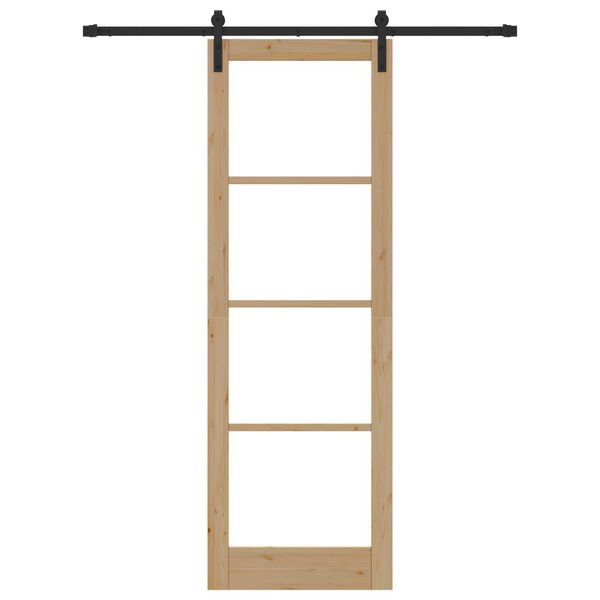 vidaXL Ușă glisantă ORKDAL Natural și Negru 78 x 232 cm