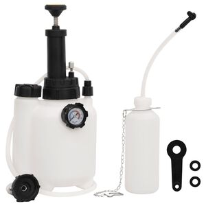 vidaXL Purjor de fr&acirc;nă, alb și negru, 3 L