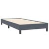 vidaXL Pat box spring cu saltea, gri &icirc;nchis, 90x220 cm, catifea