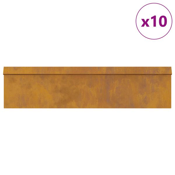 vidaXL Garduri pentru melci 16 pcs Ruginit