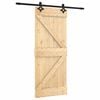 vidaXL Ușă glisantă Natural și Negru 85 x 210 cm Lemn de Pin Solid