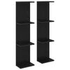vidaXL Raft de perete 2 buc. Stejar Negru 25 x 15 x 100 cm
