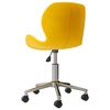 vidaXL Scaune de bucătărie pivotante, 2 buc., galben muștar, catifea