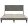 vidaXL Cadru de pat cu headboard Gri &icirc;nchis 120 x 200 cm Catifea