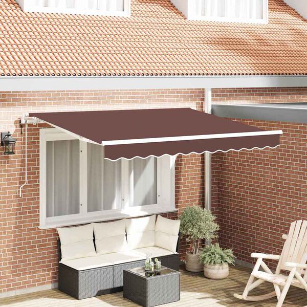 vidaXL Cortina Retractabilă Maro 250 x 200 cm țesătură