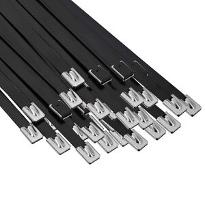 vidaXL Legătură pentru cablu 250 buc. 7,9 x 700 mm Negru