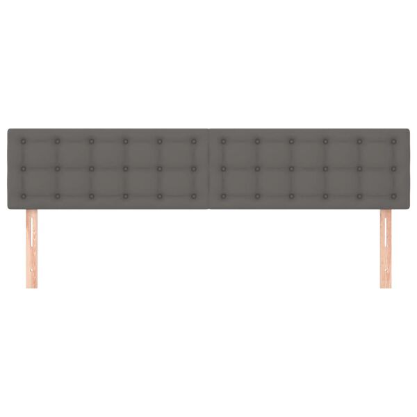 vidaXL Tăblii de pat, gri, 160x5x78/88 cm, piele ecologică