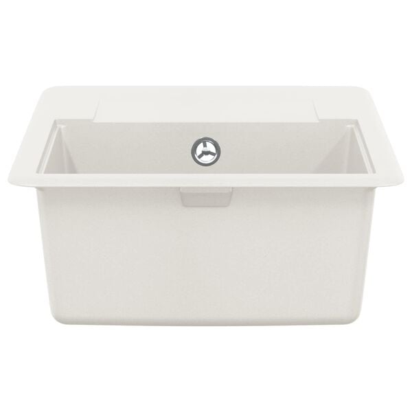 vidaXL Chiuvetă Alb 560 x 460 mm 80% Quartz și 20% Rășină