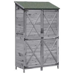 vidaXL Sălaș de grădină Gri 106 x 56 x 176,5 cm Lemn prelucrat