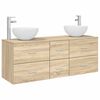 vidaXL Set dulap baie 3 buc. Stejar Sonoma 129 x 41 x 80 cm