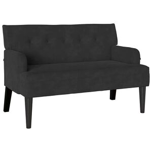 vidaXL Bancă Chesterfield Negru 112 x 65,5 x 75 cm Catifea
