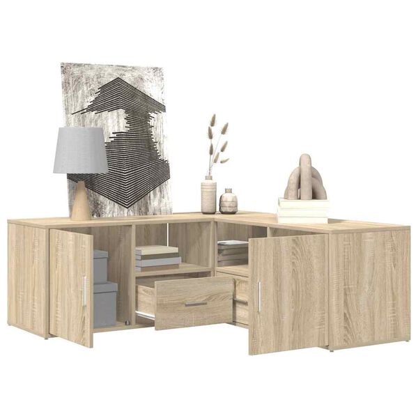 vidaXL Dulap de colț, stejar sonoma, 200x40x45 cm, lemn prelucrat