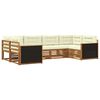 vidaXL Set de canapele de exterior 6 buc. Natural și Crem