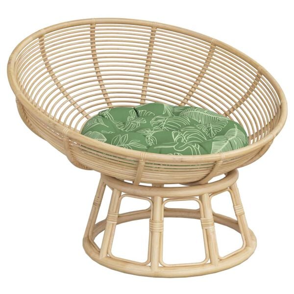 vidaXL Pernă rotundă, model frunze, &Oslash; 60 x 11 cm, țesătură Oxford