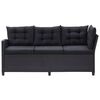 vidaXL Seturi de mobilier de exterior Negru poliratan
