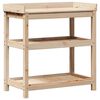 vidaXL Masă de plantare cu rafturi, 82,5x45x86,5 cm, lemn masiv pin
