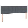 vidaXL Pat cu storage cu saltea cu headboard Gri &icirc;nchis 100 x 200 cm