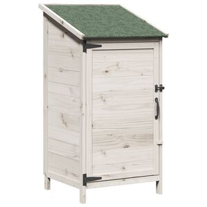 vidaXL Sălaș de grădină Alb 59 x 56 x 113,5 cm Lemn de Brad Solid