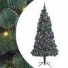 vidaXL Brad de Crăciun artificial cu lumini și set de globuri Verde