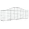 vidaXL Coșuri gabion arcuite 12 buc, 200x30x60/80 cm, fier galvanizat