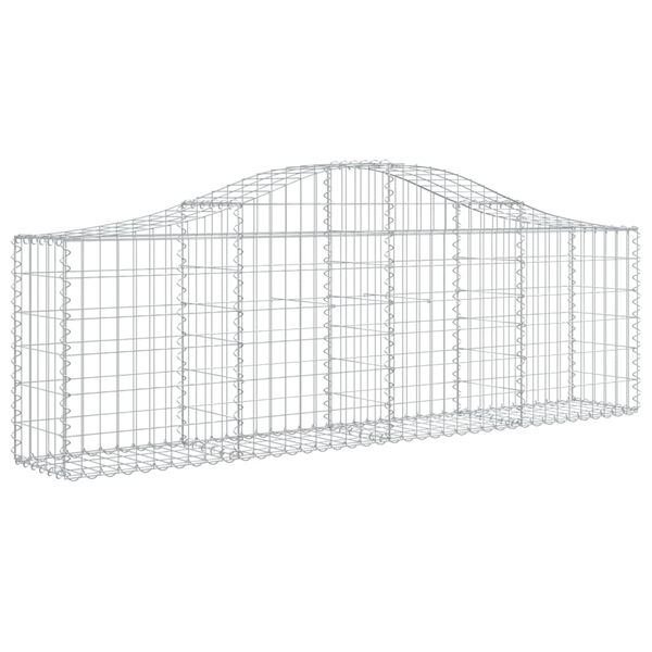 vidaXL Coșuri gabion arcuite 12 buc, 200x30x60/80 cm, fier galvanizat