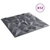 vidaXL Panouri de perete 12 pcs Gri Amethyst 50 x 50 cm Spumă XPS