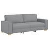 vidaXL Canapea cu 3 locuri, gri deschis, 220x78x84 cm, material textil