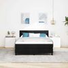 vidaXL Pat cu arcuri cu headboard Manual Negru 140 x 190 cm țesătură