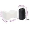vidaXL Knee Pillow Alb Spumă cu memorie și poliester 26 x 21,5 x 15 cm