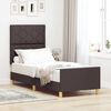 vidaXL Cadru de pat cu headboard Maro &icirc;nchis 80 x 200 cm țesătură