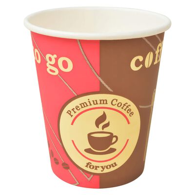 vidaXL Pahare de unică folosință pentru cafea 1000 buc. 240 ml (8 oz)