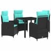 vidaXL Set dining pentru exterior 5 buc. poliratan