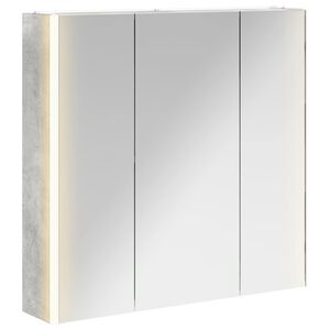 vidaXL Dulap cu oglindă pentru baie Gri din beton 73.5 x 15.5 x 70 cm