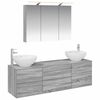 vidaXL Set de mobilier pentru baie 4 buc. Sonoma gri