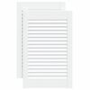 vidaXL Uși dulap design lambriu 2 buc. alb 61,5x39,4 cm lemn masiv pin