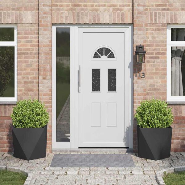 vidaXL Jardinieră 2 pcs Negru 50 x 50 x 50 cm Oțel