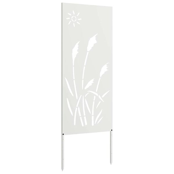 vidaXL Ecran de intimitate pentru grădină Traforaj Alb 50 x 140 cm