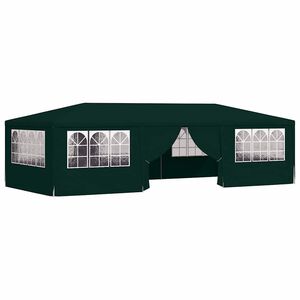 vidaXL Cort de petrecere profesional pereți laterali verde 4x9m 90g/m&sup2;
