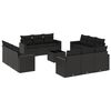 vidaXL Set mobilier de grădină cu perne, 13 piese, negru, poliratan