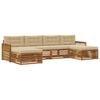 vidaXL Seturi de canapele cu pernă 6 pcs Lemn Solid de Acacia