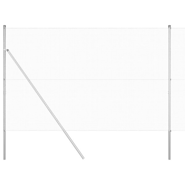 vidaXL Gard din s&acirc;rmă sudată Argintiu 1.5 x 25 m