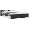 vidaXL Cadru de pat, negru, 140x190 cm, lemn masiv