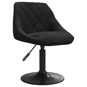 vidaXL Scaun de bar, negru, catifea