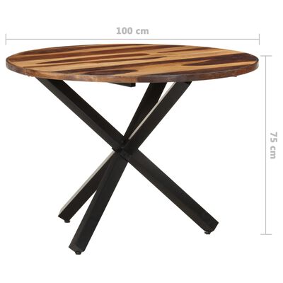 vidaXL Masă de bucătărie, 100x100x75 cm, lemn acacia, finisaj miere