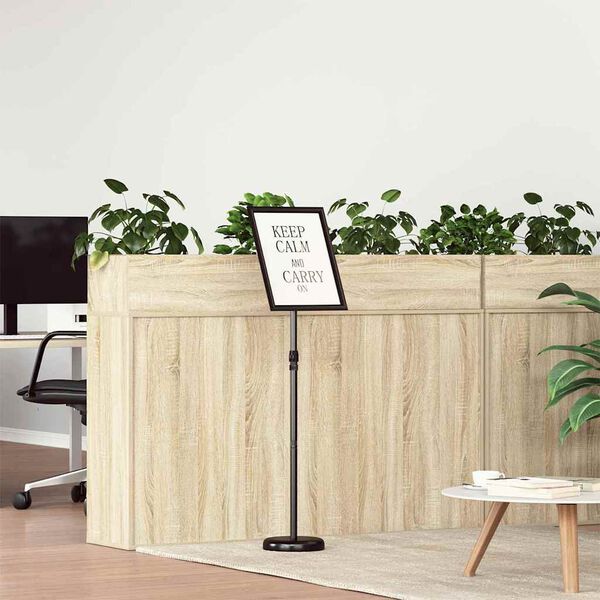 vidaXL Panouri pentru T&acirc;rguri Negru 25 x 25 x 125 cm Aluminiu