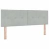 vidaXL Tăblie cap Gri deschis 144 cm Catifea