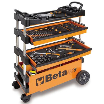 Beta Tools Cărucior pliabil scule C27S-O, oțel, portocaliu, 027000201